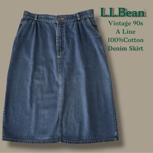 L.L. Bean Vintage 90s Denim Skirt‎